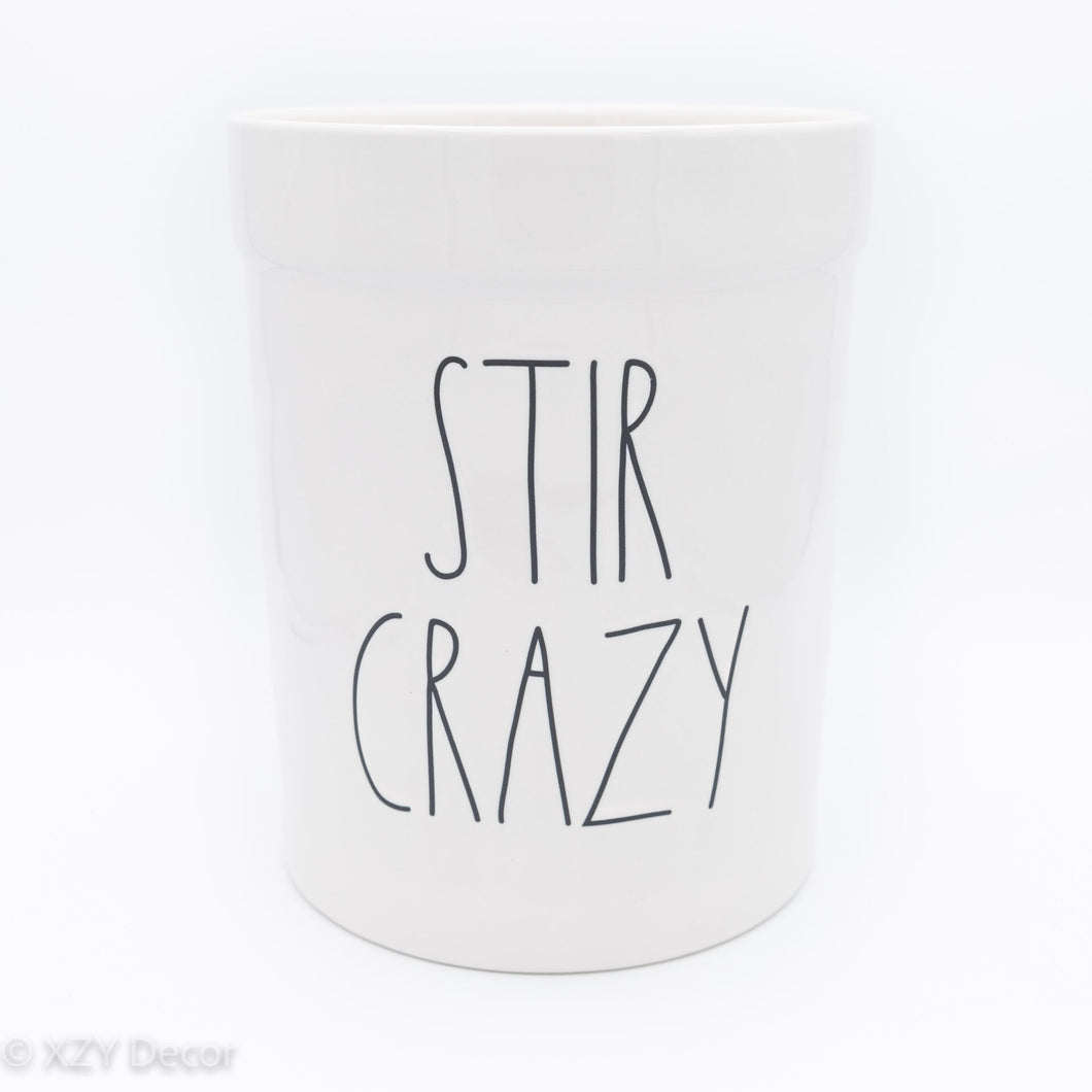 Rae Dunn White Utensil Crock Stir Crazy