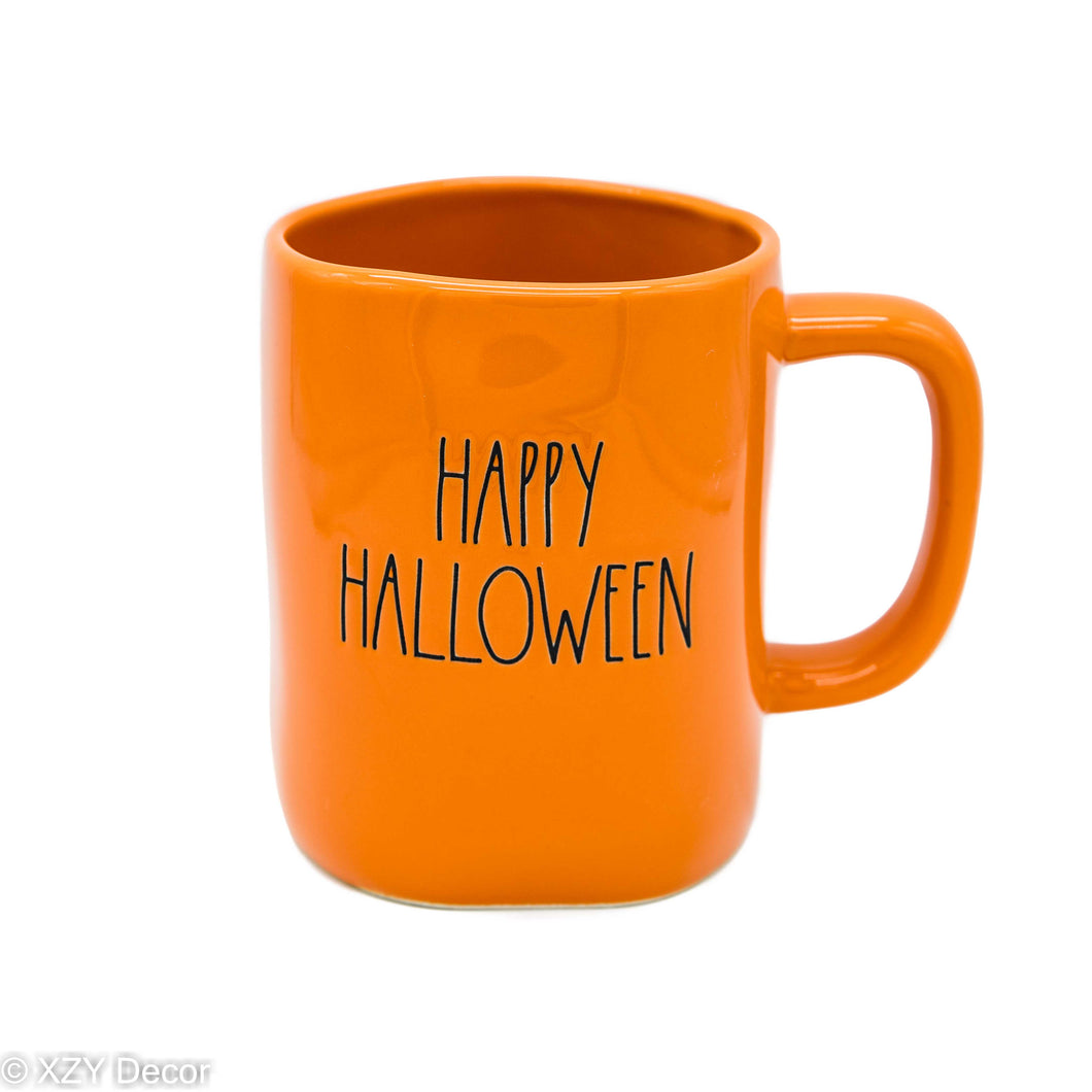 Rae Dunn Orange Happy Halloween Mug