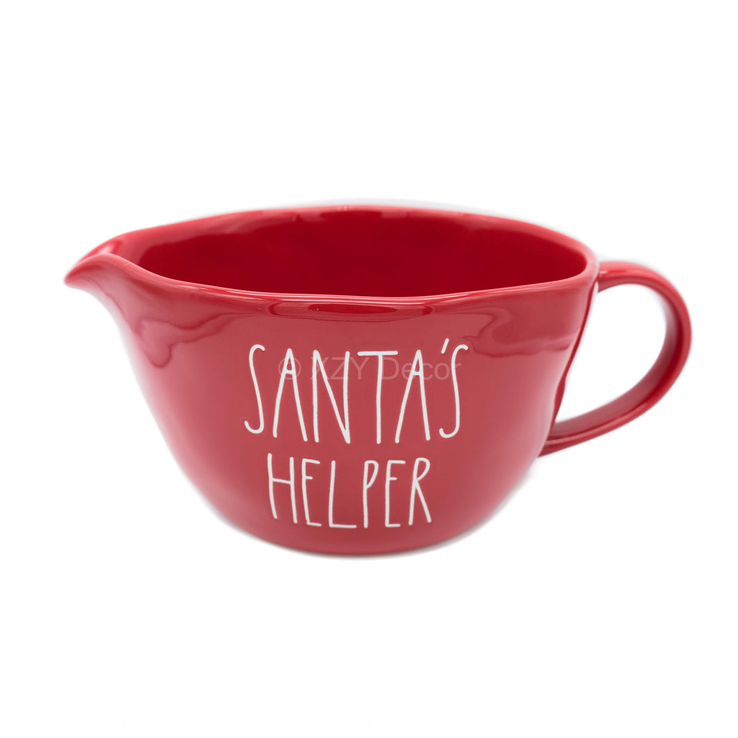 Rae Dunn Red Santas Helper Bowl